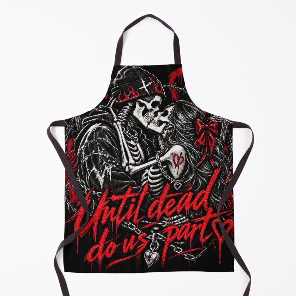 Item preview, Until Death Do Us Part - Gothic Skeleton Lovers Halloween Illustration  designed and sold by wilnickvisuals.