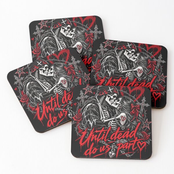 Item preview, Until Death Do Us Part - Gothic Skeleton Lovers Halloween Illustration  designed and sold by wilnickvisuals.