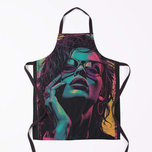 Item preview, Neon Synthwave Cyberpunk Girl Vintage designed and sold by ERODED SELF.