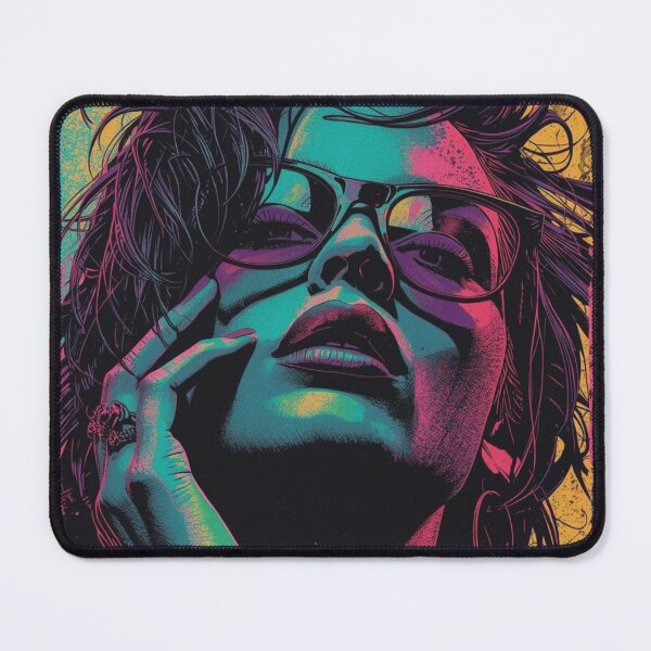 Item preview, Neon Synthwave Cyberpunk Girl Vintage designed and sold by ERODED SELF.
