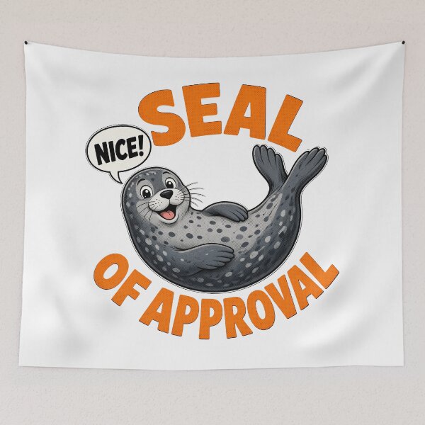 Item preview, Funny Seal of Approval Cartoon Design designed and sold by TshirtsOnline-.