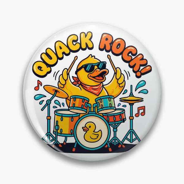 Item preview, Quack Rock Duck Drummer designed and sold by ThreadRiotTees.