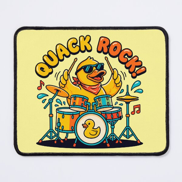 Item preview, Quack Rock Duck Drummer designed and sold by ThreadRiotTees.