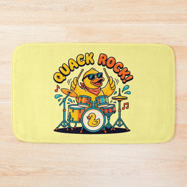 Item preview, Quack Rock Duck Drummer designed and sold by ThreadRiotTees.