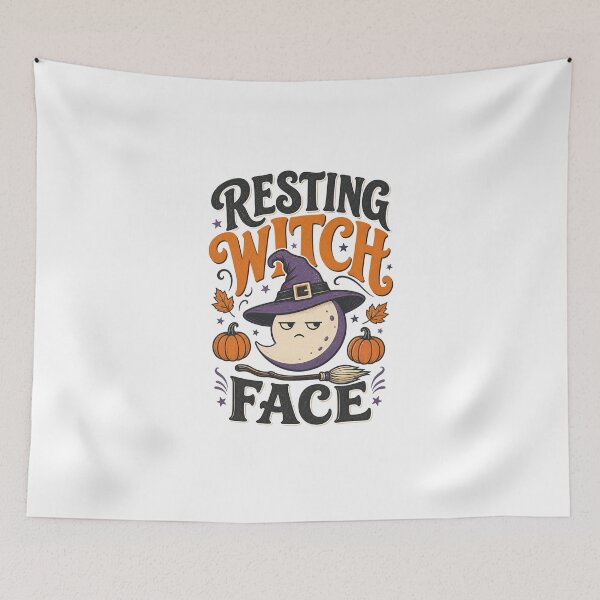 Item preview, Resting Witch Face Funny Halloween Witch designed and sold by Zenith Design.