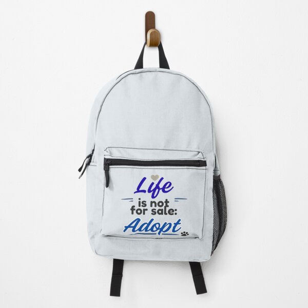 Item preview, Life Is Not For Sale - Adopt, Animal Rescue and Adoption, Blue Color designed and sold by Julia N.