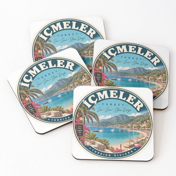 Item preview, Icmeler Turkey Vintage Travel Badge – Turkish Riviera Retro Souvenir designed and sold by DreamPaw Studio.
