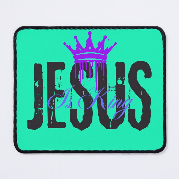 Item preview,  Jesus Is King - Christian Inspiring Community Word  - Unique Gifts Green designed and sold by Doiemacreations.