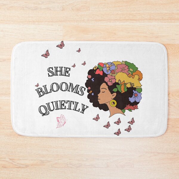 Item preview, She Blooms Quietly - Black Woman Feminine Growth & Empowerment  designed and sold by MissLotusStudio.