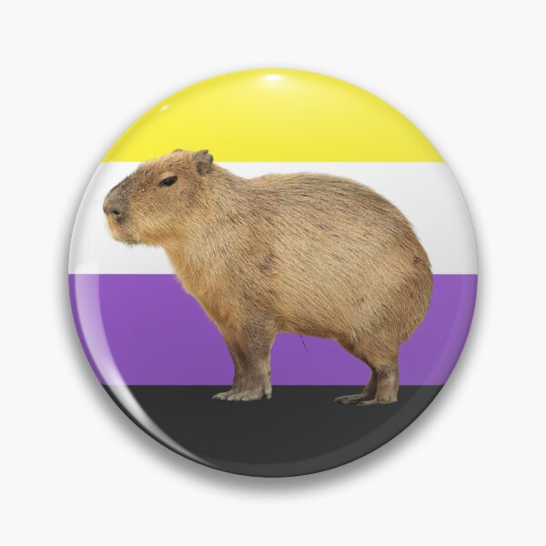 Item preview, Non-Binary Pride Capybara  designed and sold by rilamofushop.