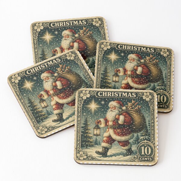 Item preview, Vintage Christmas Santa Claus Postage Stamp designed and sold by Kenny8716.
