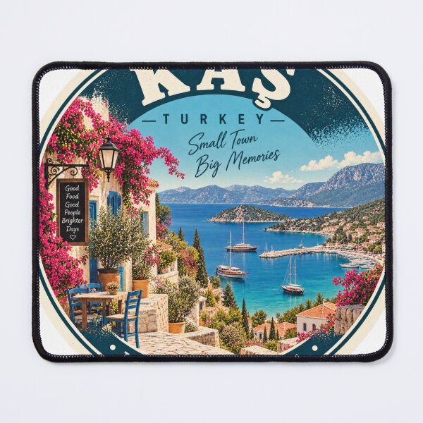 Item preview, Kas Turkey Vintage Travel Badge – Turkish Riviera Retro Souvenir designed and sold by DreamPaw Studio.