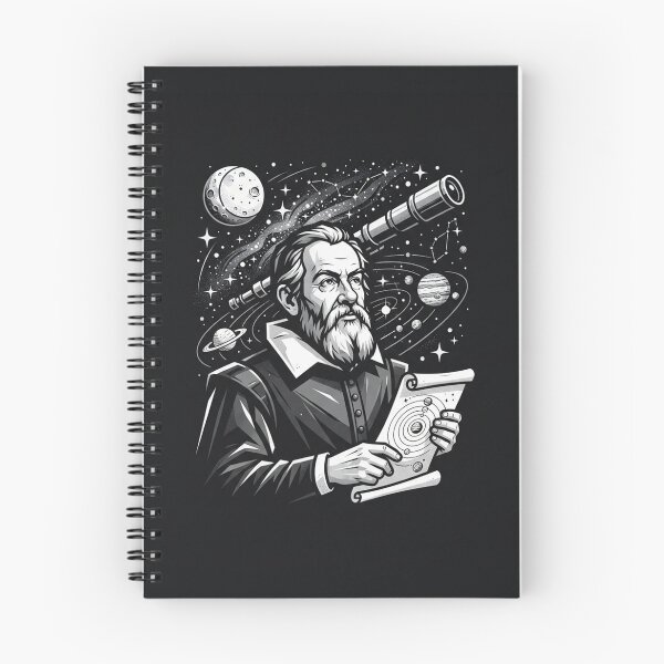 Item preview, Galileo Galilei Stargazing Space Explorer Portrait designed and sold by Owcomm.