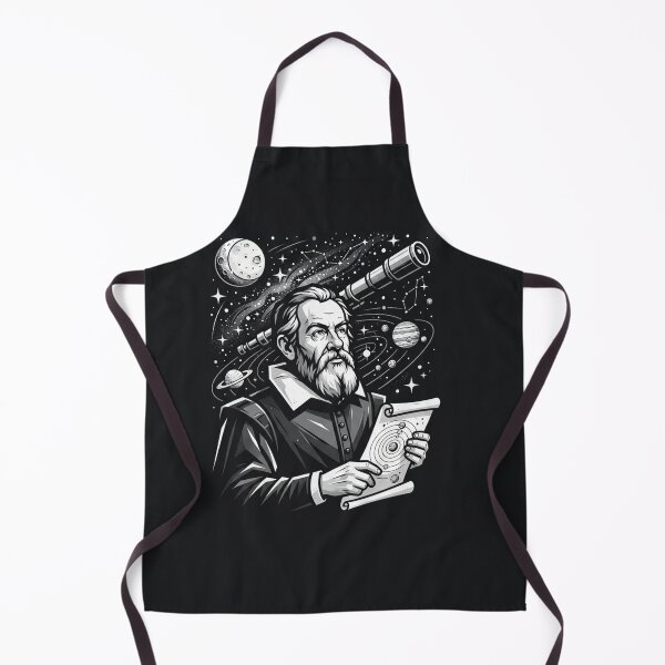 Item preview, Galileo Galilei Stargazing Space Explorer Portrait designed and sold by Owcomm.