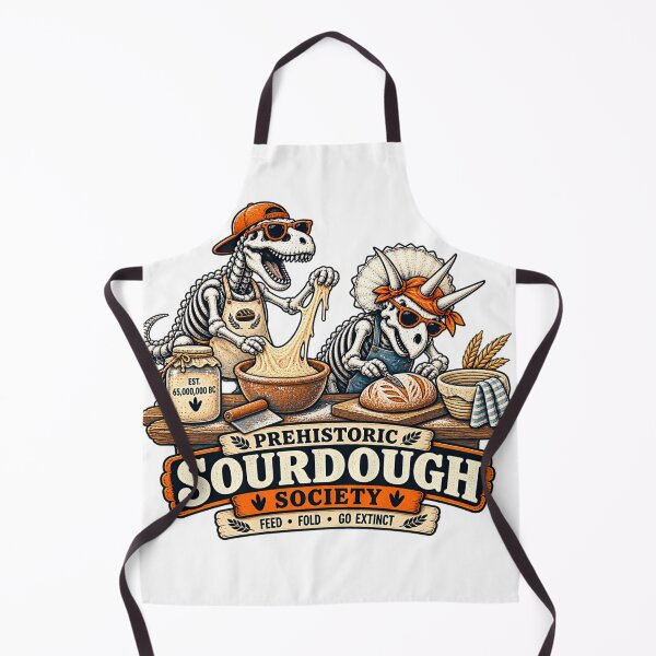 Item preview, Prehistoric Sourdough Society Skeleton Dinosaur Baker designed and sold by zhivago1980.