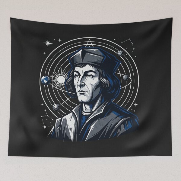 Item preview, Nicolaus Copernicus Heliocentric Universe Celestial Portrait designed and sold by Owcomm.
