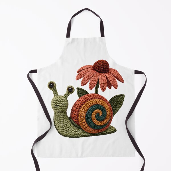 Item preview, Crochet Garden Snail with Wildflower – Cottagecore Yarn Art designed and sold by Digital Culture Studio.