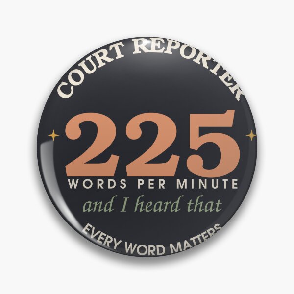 Artikelvorschau, 225 Wörter pro Minute – und ich habe gehört, dass… — Gerichtsreporter entworfen und verkauft von SlowMadeShelf.