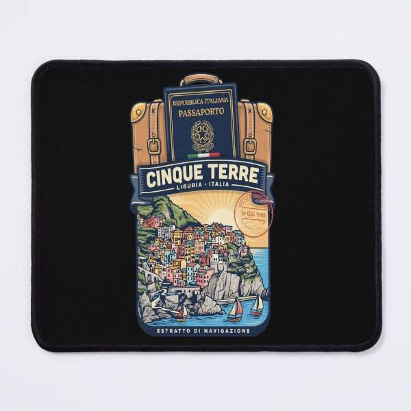 Item preview, Cinque Terre Italy Vintage Leather Passport Suitcase Emblem – Retro Coastal Travel Stamp Design designed and sold by stickercuffs.