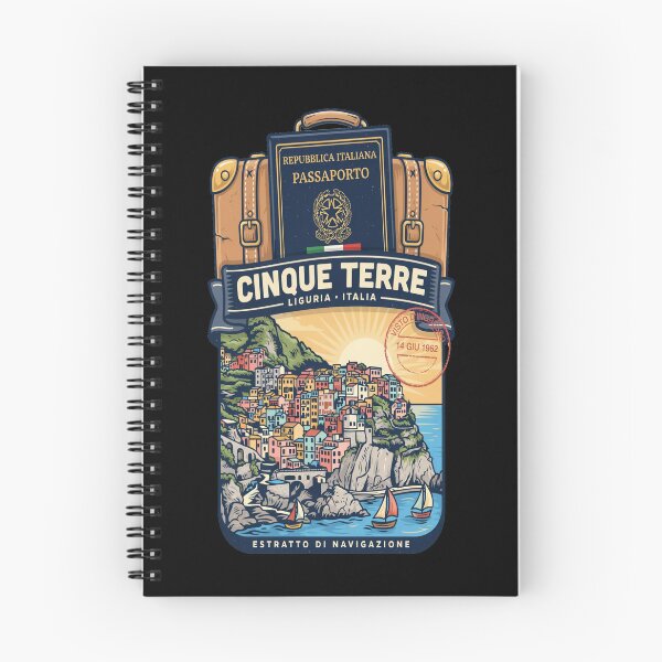 Item preview, Cinque Terre Italy Vintage Leather Passport Suitcase Emblem – Retro Coastal Travel Stamp Design designed and sold by stickercuffs.