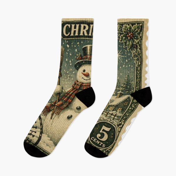 Item preview, Vintage Christmas Snowman Stamp designed and sold by Kenny8716.