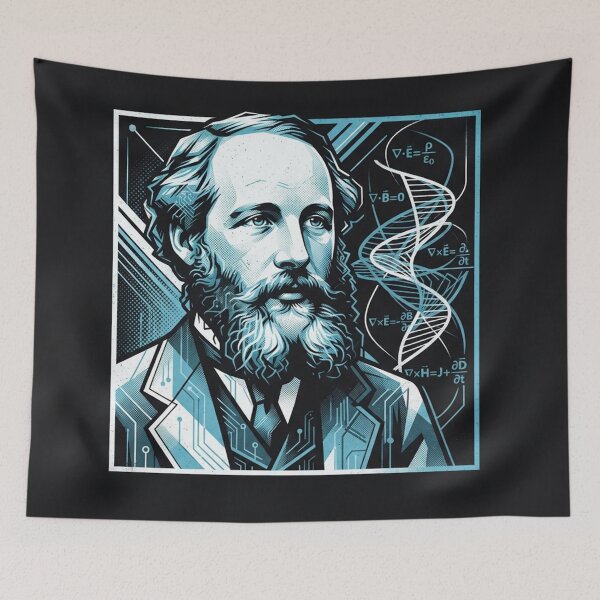 Item preview, James Clerk Maxwell Physics Equations Portrait designed and sold by Owcomm.