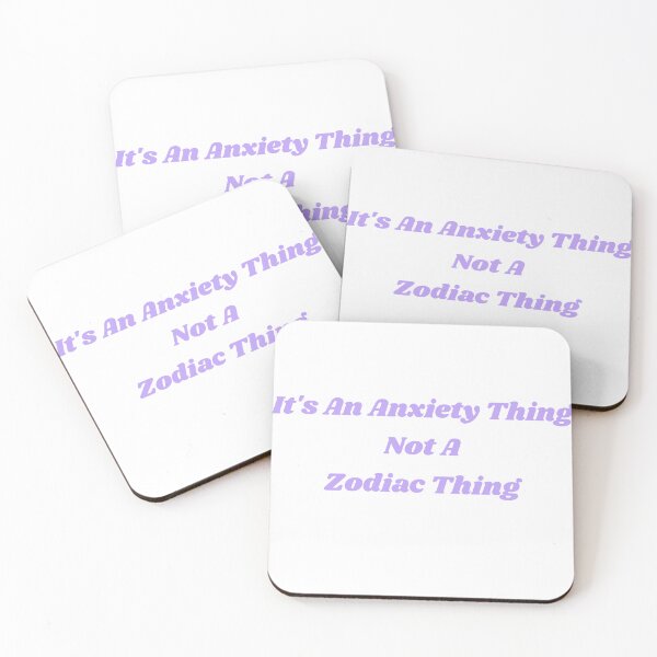 Item preview, Its An Anxiety Thing Not A Zodiac Thing Retro Purple Funny Quote designed and sold by Jelicint.