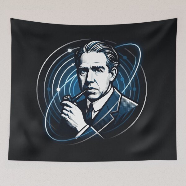 Item preview, Niels Bohr Quantum Physics Atomic Structure Portrait designed and sold by Owcomm.