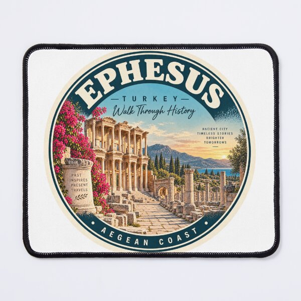 Item preview, Ephesus Turkey Vintage Travel Badge – Ancient City Retro Souvenir designed and sold by DreamPaw Studio.