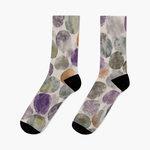 Item preview, Watercolor Dots in Green, Purple and Gray designed and sold by ZedColors.
