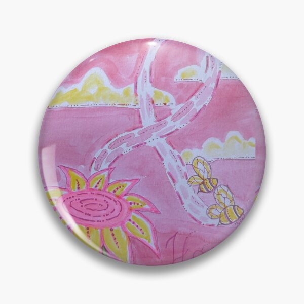 Item preview, Bees for Breast Cancer awareness painting designed and sold by ArtwithaFriend.