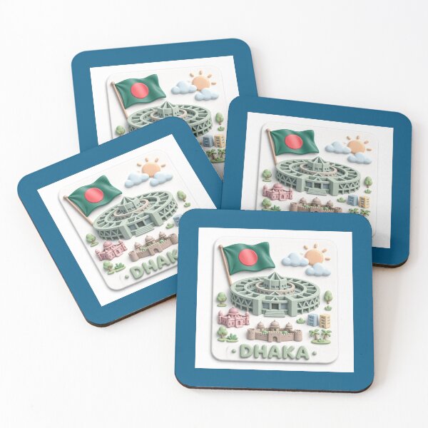 Item preview,  DHAKA · Bangladesh National Parliament & Pink Palace 3D  designed and sold by PaintMeWorld.