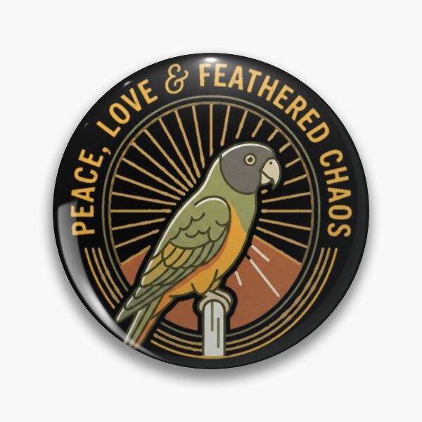 Item preview, Peace, Love & Feathered Chaos Senegal Parrot Lover designed and sold by PunchDrop.