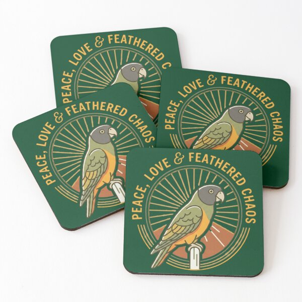 Item preview, Peace, Love & Feathered Chaos Senegal Parrot Lover designed and sold by PunchDrop.