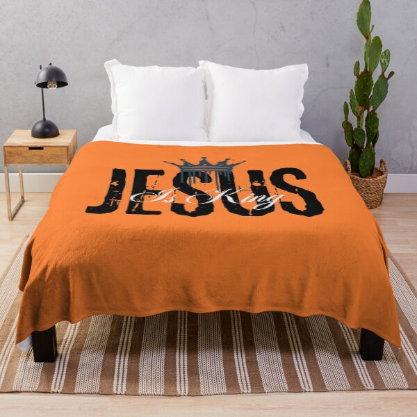 Item preview, Jesus Is King - Church Inspirtional Quotes - Valentine Gifts For Her Orange designed and sold by Doiemacreations.