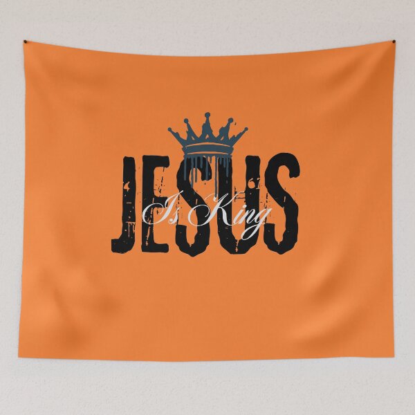Item preview, Jesus Is King - Church Inspirtional Quotes  - Valentine Gifts For Her Orange designed and sold by Doiemacreations.