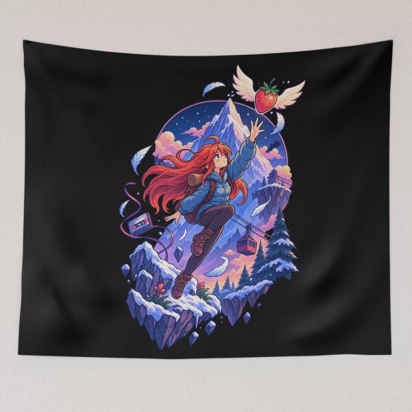 Item preview, Celeste Mountain Climbing - Retro Indie Platformer Gaming Art designed and sold by Rosteri.