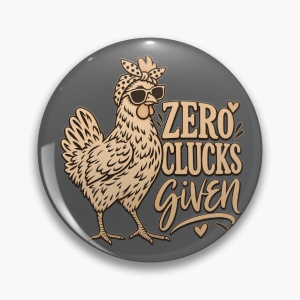 Item preview, Zero Clucks Given - Funny Chicken Design designed and sold by ParfaitPrints.