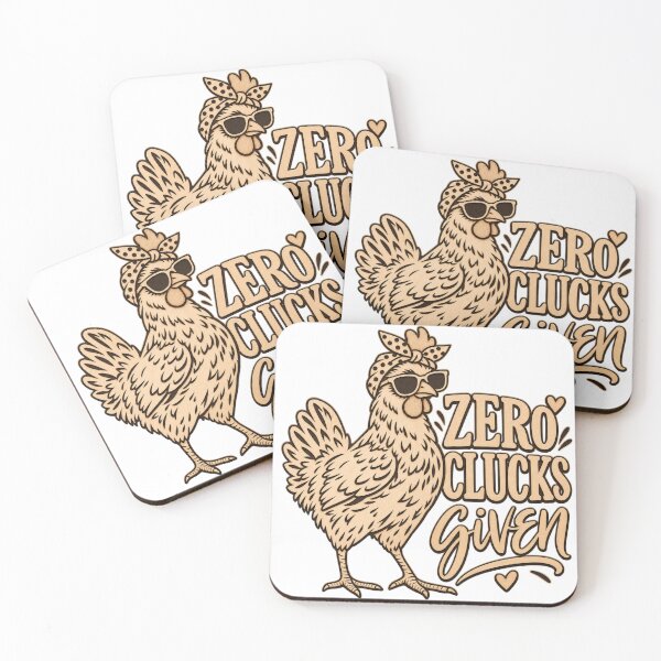 Item preview, Zero Clucks Given - Funny Chicken Design designed and sold by ParfaitPrints.