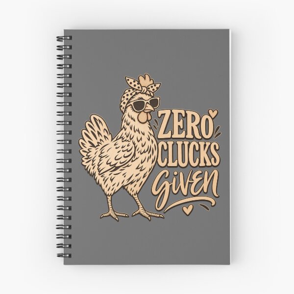 Item preview, Zero Clucks Given - Funny Chicken Design designed and sold by ParfaitPrints.