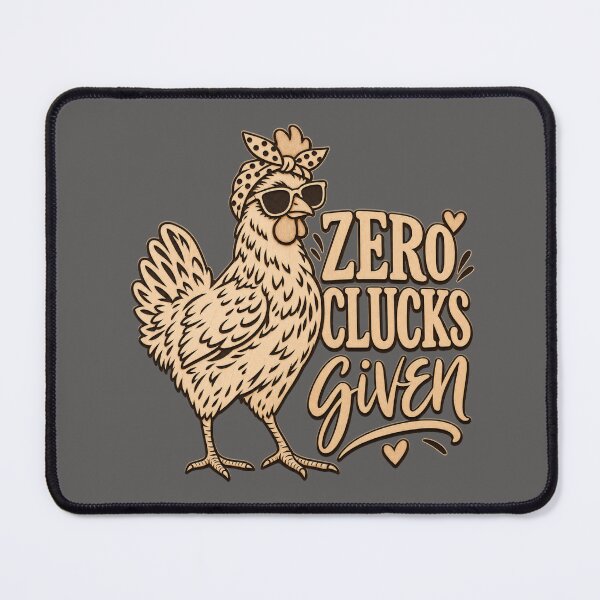 Item preview, Zero Clucks Given - Funny Chicken Design designed and sold by ParfaitPrints.