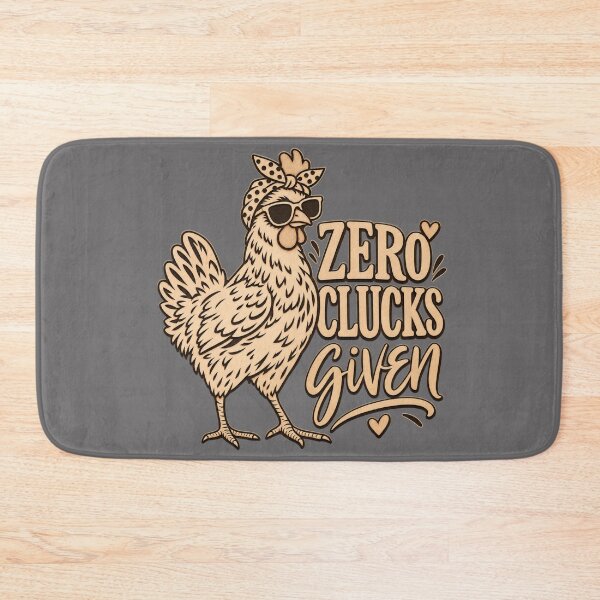 Item preview, Zero Clucks Given - Funny Chicken Design designed and sold by ParfaitPrints.