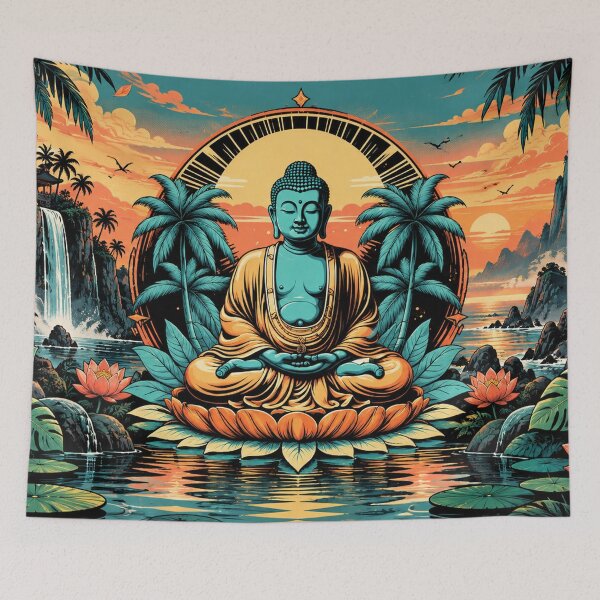 Item preview, Tropical Buddha: Path to Inner Peace designed and sold by Fei Long Design Hub.