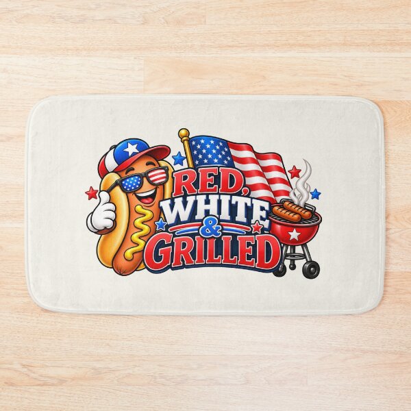 Item preview, Red White & Grilled – Funny Patriotic BBQ Design designed and sold by HO•Designs.