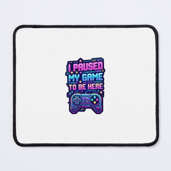 Item preview, I Paused My Game To Be Here - Retro Pixel Art Gamer Sticker designed and sold by PrintasticJC.