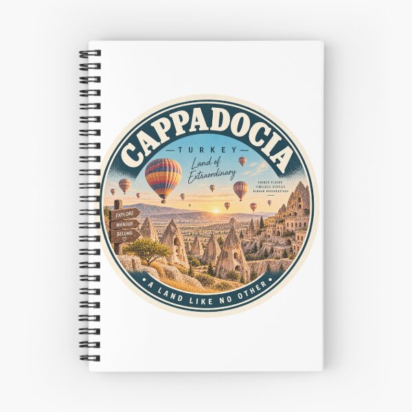 Item preview, Cappadocia Turkey Vintage Travel Badge – Hot Air Balloon Souvenir designed and sold by DreamPaw Studio.