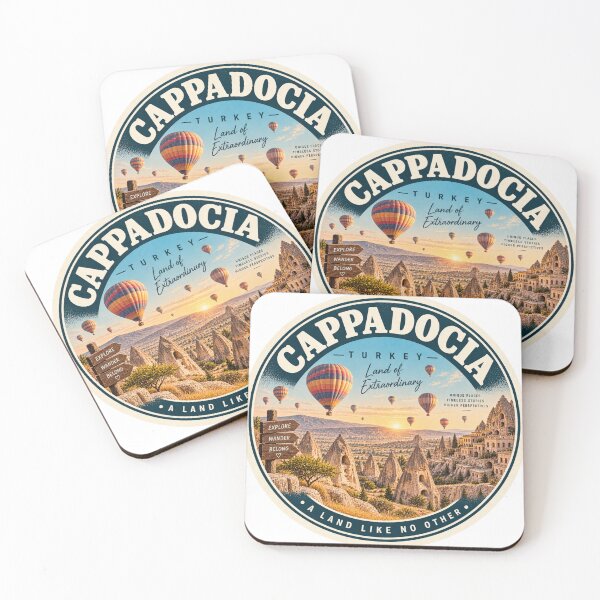 Item preview, Cappadocia Turkey Vintage Travel Badge – Hot Air Balloon Souvenir designed and sold by DreamPaw Studio.
