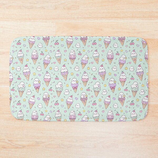 Item preview, Kawaii Ghost Ice Cream Pattern designed and sold by Soft Berry Studio.