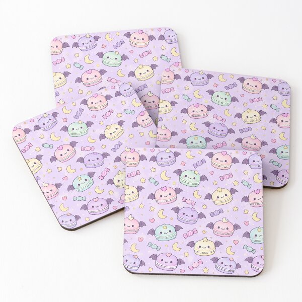Item preview, Kawaii Bat Macaron Pattern designed and sold by Soft Berry Studio.