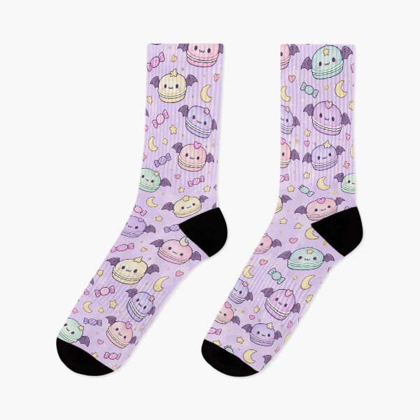 Item preview, Kawaii Bat Macaron Pattern designed and sold by Soft Berry Studio.